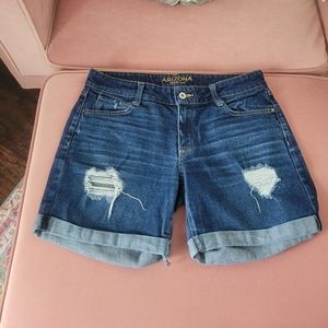 Mid rise jean shorts